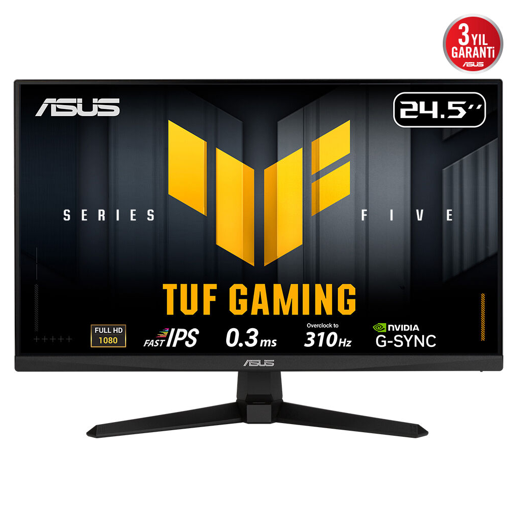ASUS TUF GAMING VG259QMR5A 24,5" 0.3ms, 310Hz, Full HD, DP, 2xHDMI, Hoparlör, Fast IPS LED, ELMB Sync Premium, GAMING Monitör