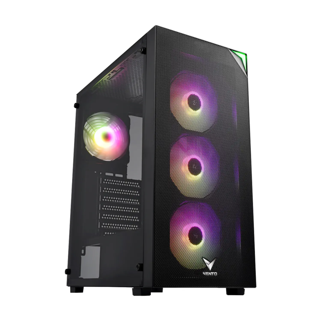 VENTO VG4200S Mid Tower, 750W 80+ Siyah, Temperli Cam, RGB, ATX GAMING KASA