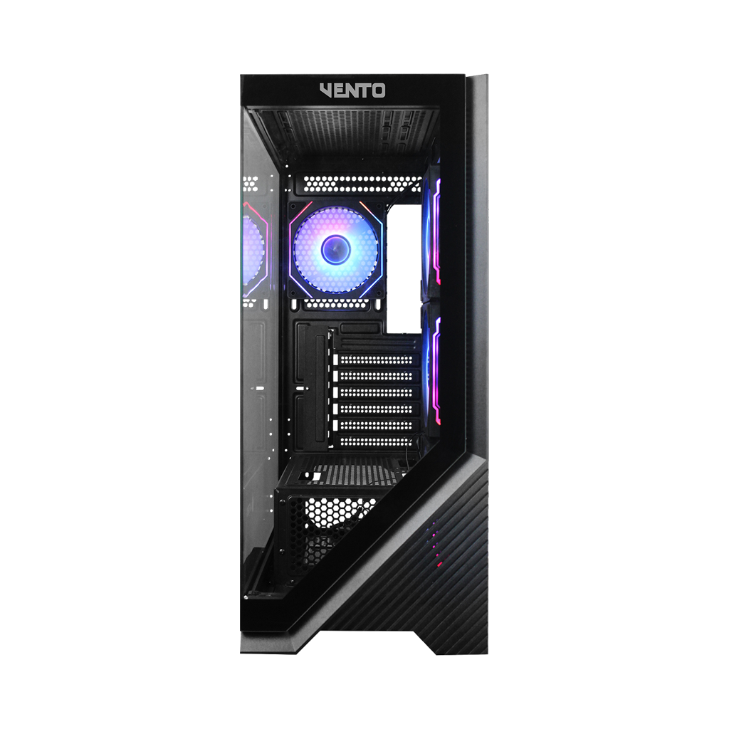 VENTO VG4202FLA ATX Tower, 850W 80+ Siyah,  Temperli Cam, RGB, Mesh, ATX GAMING KASA