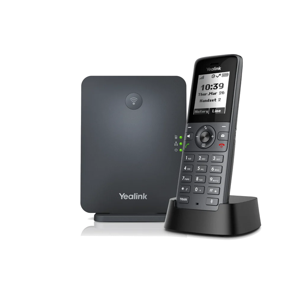 YEALINK W73P, W73H Dect Telefon ile W70B Baz İstasyonu, Kablosuz IP TELEFON, Siyah, 1.8" Renkli Ekran, 35 Saat Konuşma, 400 Saat Bekleme
