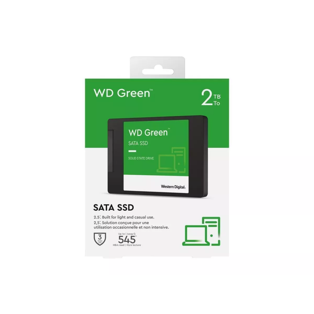 WD Green, WDS200T2G0A, 2TB, 545/465, 3D NAND, 2,5&quot; SATA, SSD