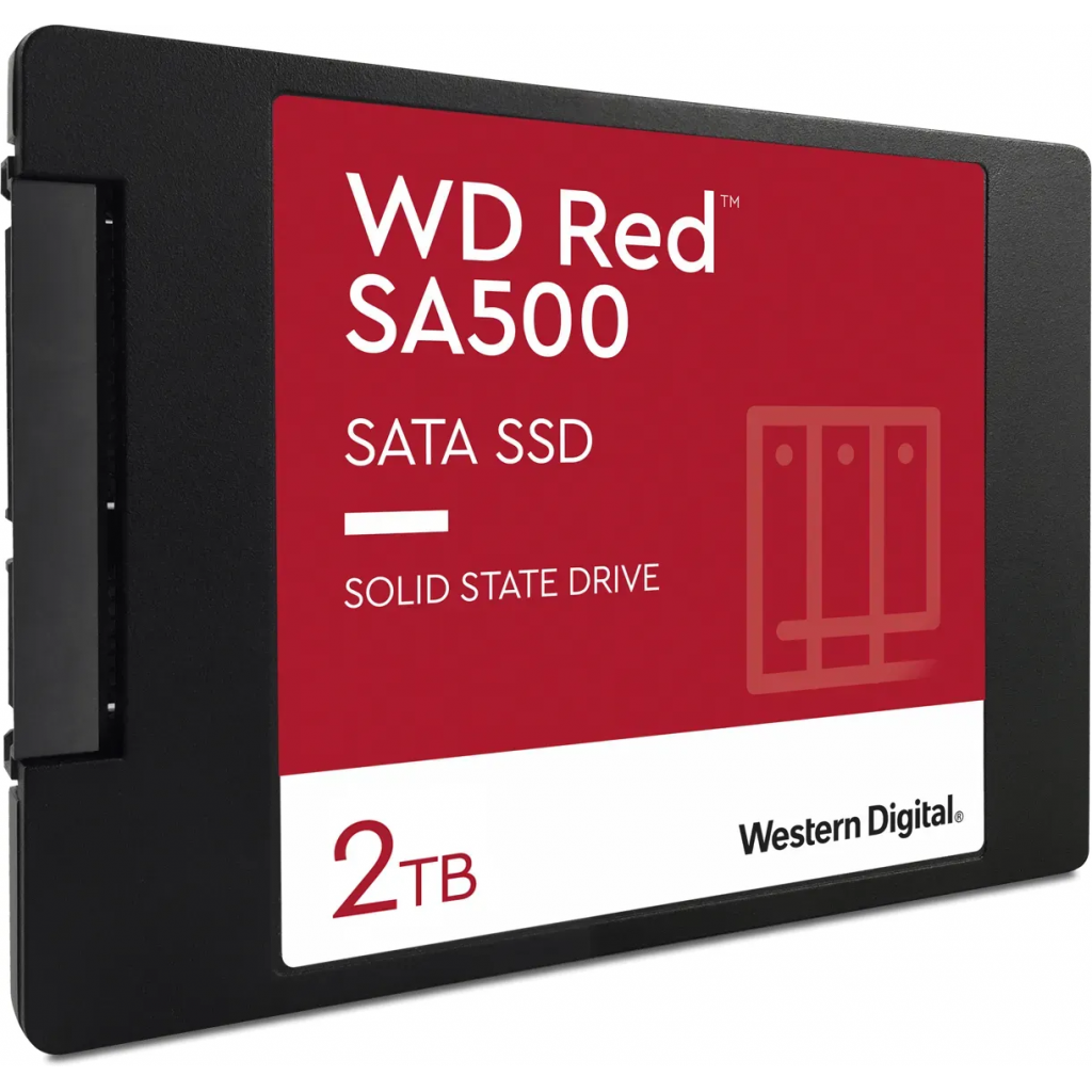 WD Red SA500, WDS200T2R0A, 2TB, 560/530, SERVER ve NAS için Enterprise, 2,5&quot; SATA, SSD