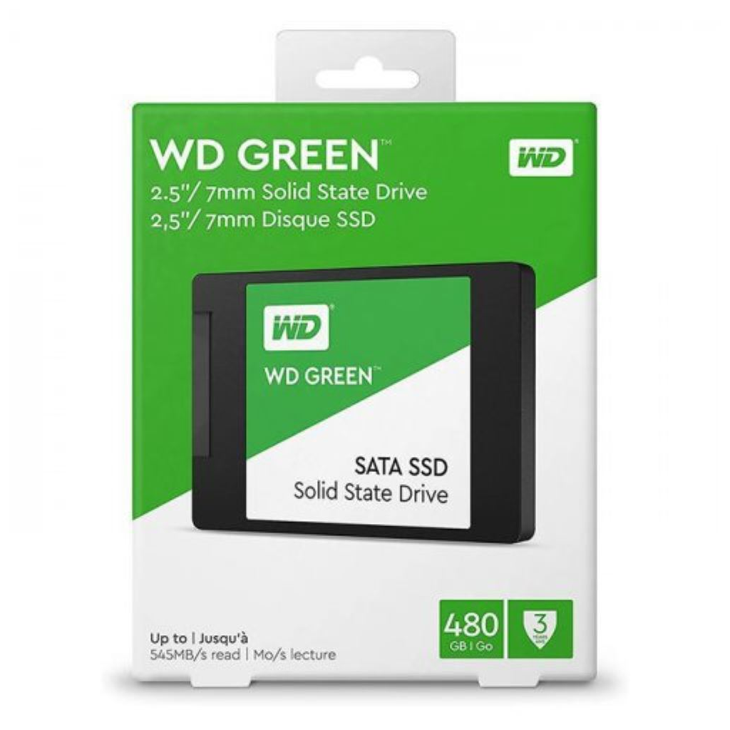 WD Green, WDS480G3G0A, 480GB, 545/465, 3D NAND, 2,5&quot; SATA, SSD